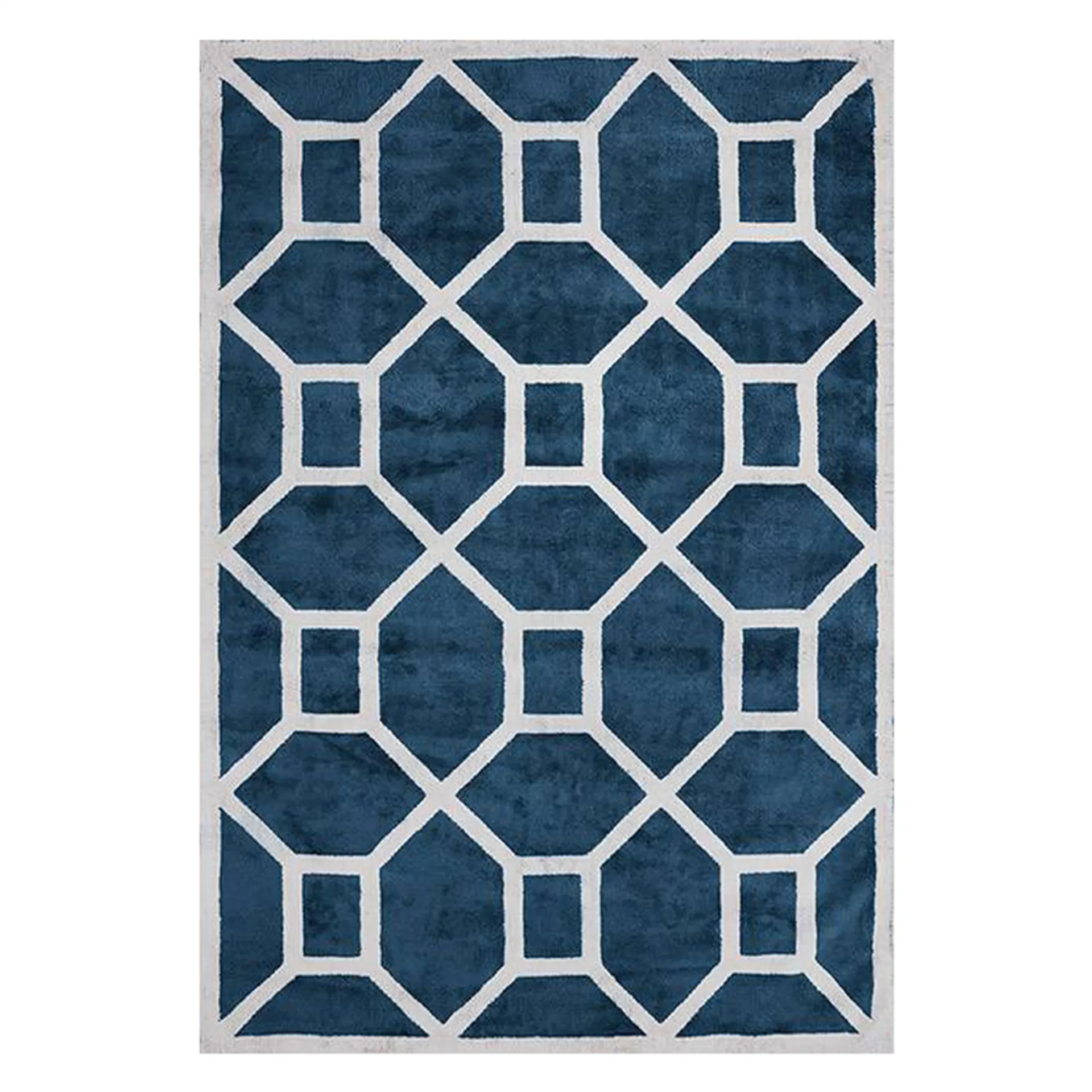 Viskose entré-måtte, 160x250 cm, midnight blue (blå) Layered