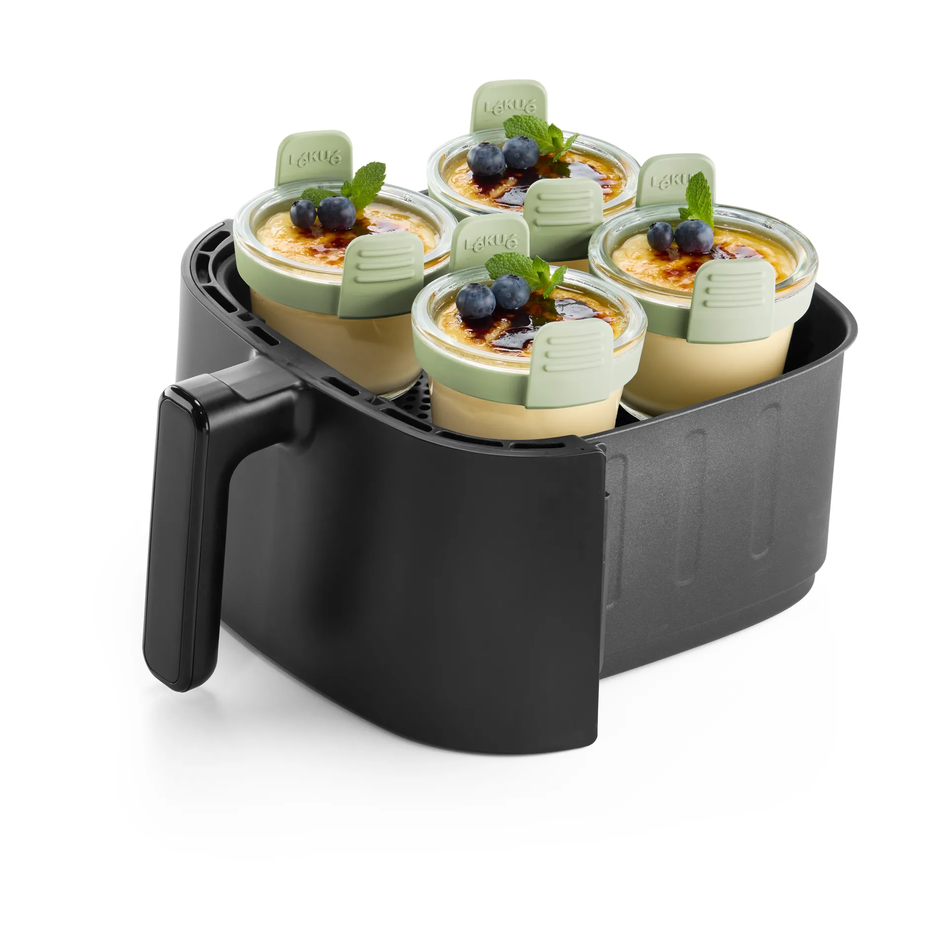 Lékué Air fryer glasbæger mini 4-pak, Transparent Lékué