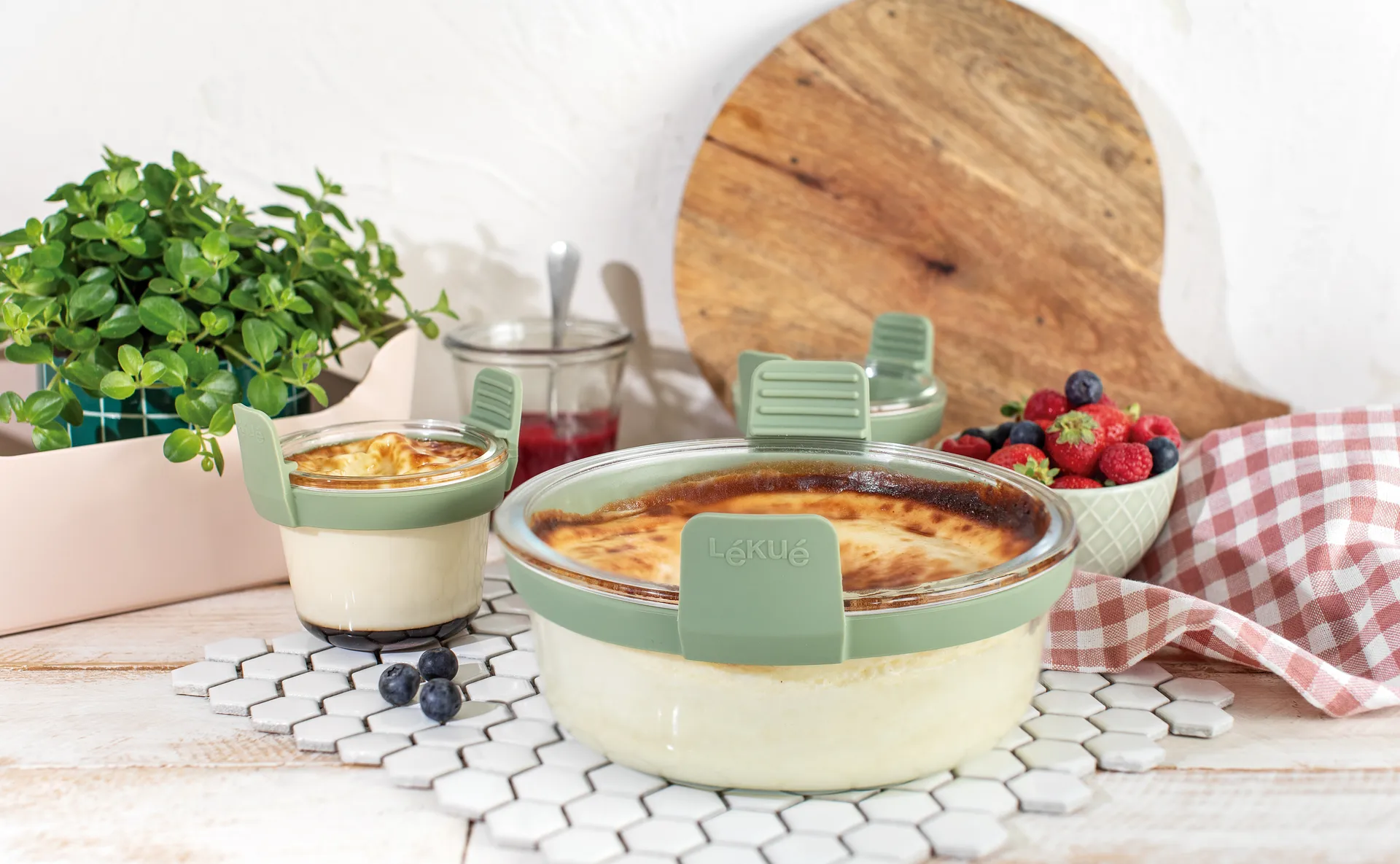 Lékué Airfryer rund glasform, Transparent Lékué