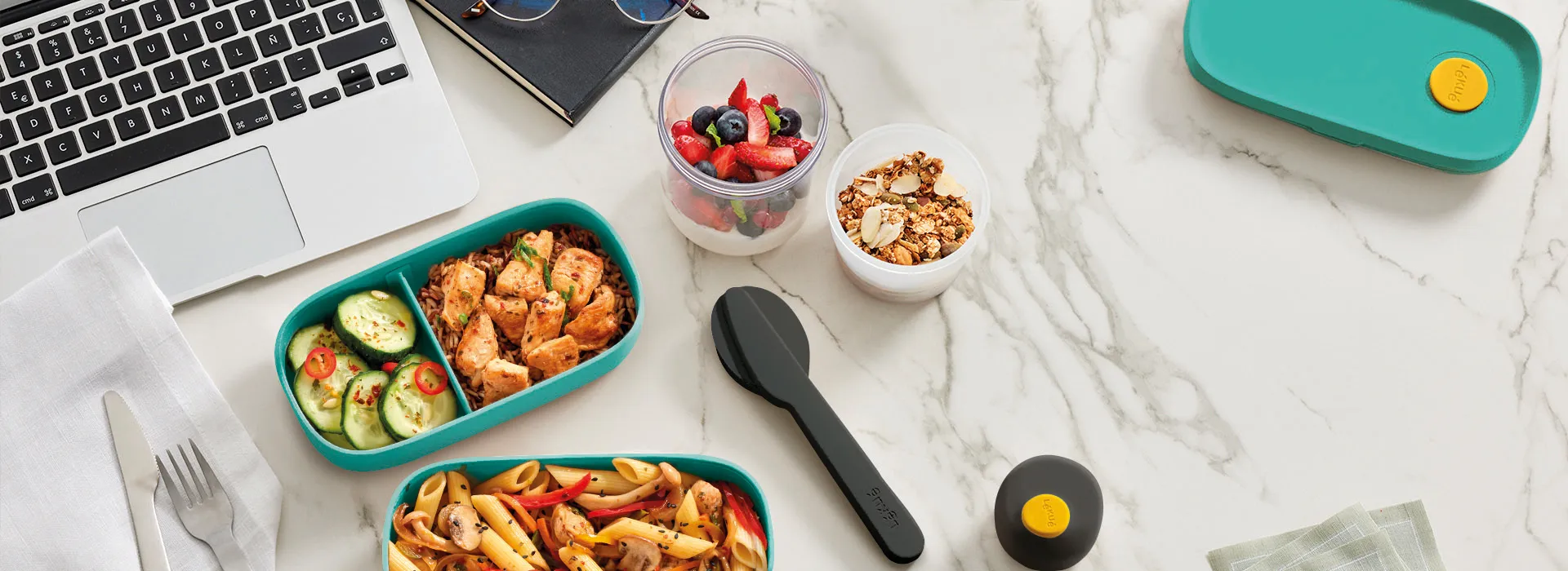 Lékué bestiksæt med etui 5 dele, Black Lékué