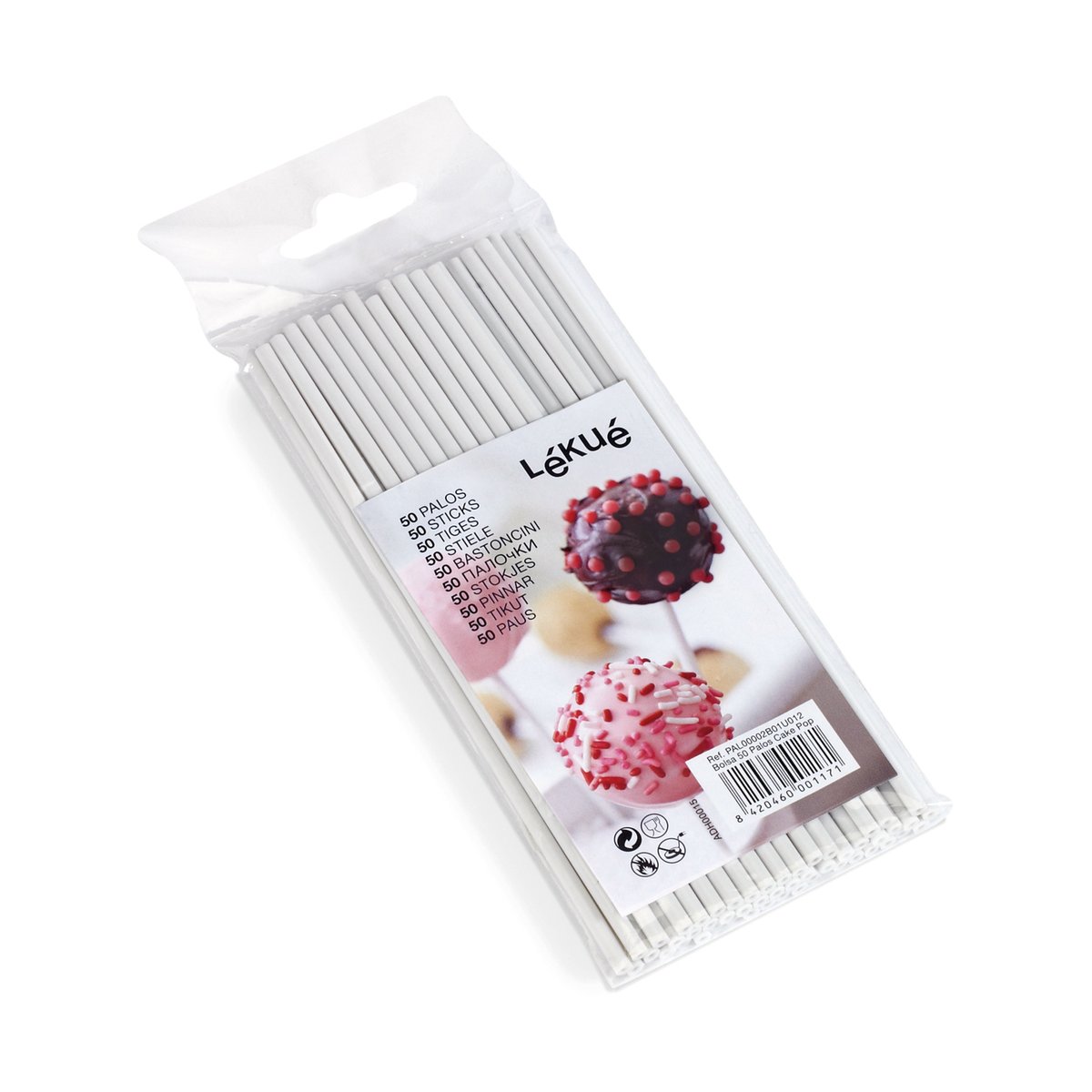 Lékué cake pop pinde 50-pak Hvid | Skandinavisk Design | Dejskrabere | Hvid