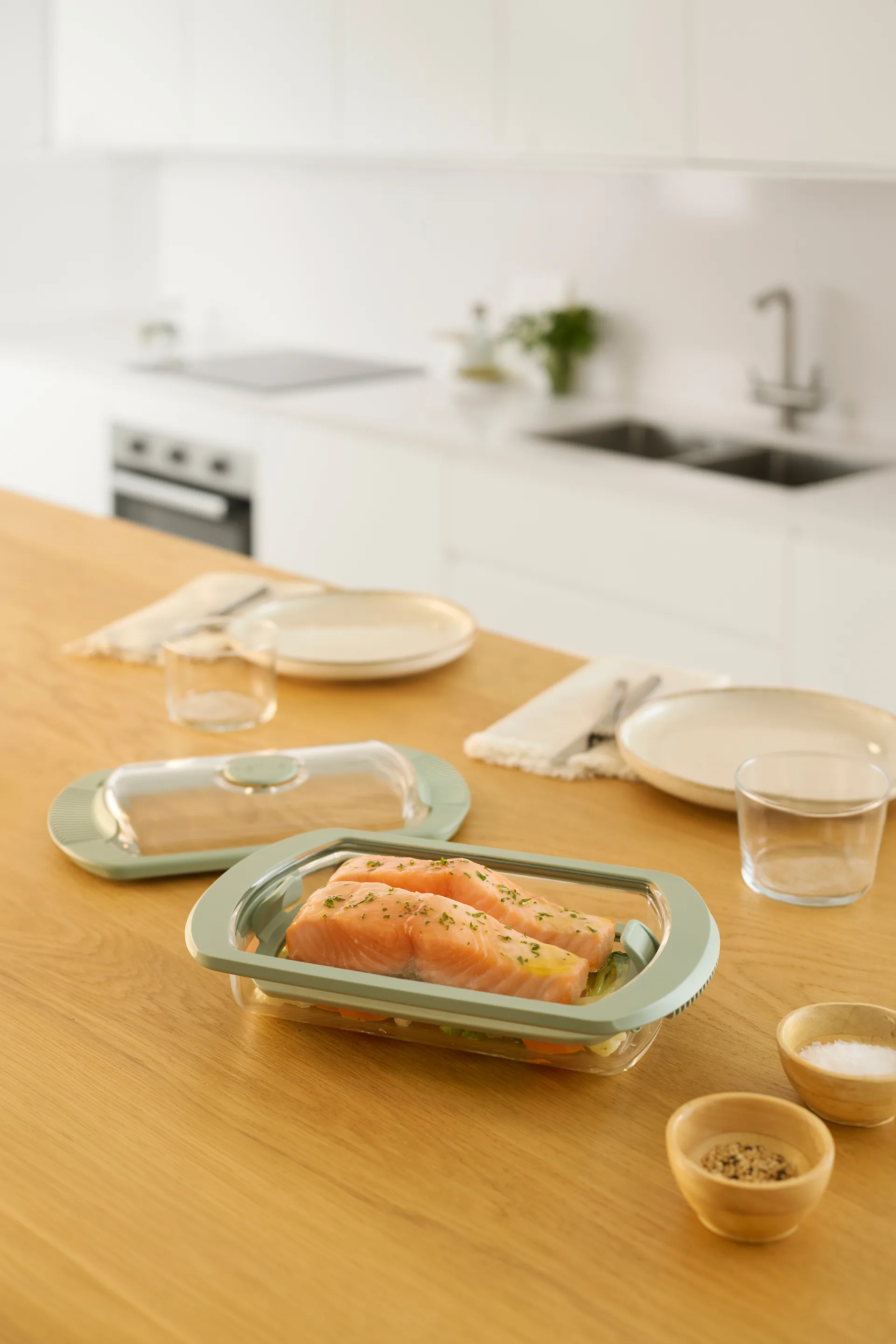 Lékué dampkoger, Transparent, glas, 2-pak Lékué