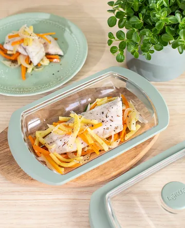 Lékué dampkoger - Transparent, glas, 2-pak - Lékué