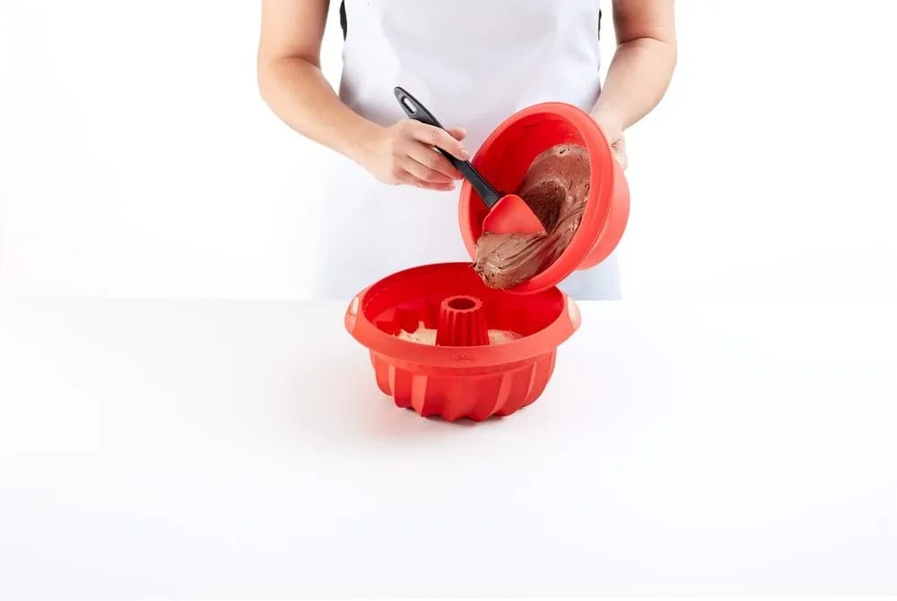 Lékué dyb savarinform silikone Ø22 cm, Rød Lékué