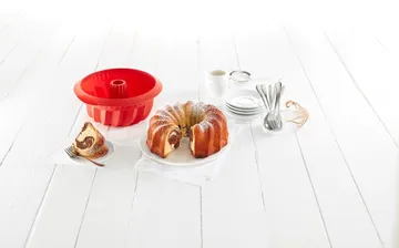 Lékué dyb savarinform silikone Ø22 cm - Rød - Lékué
