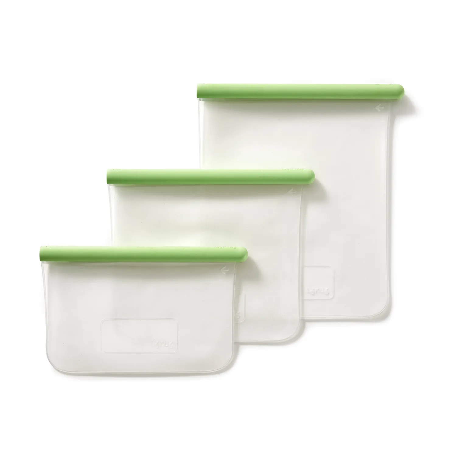 Lékué flad genanvendelig pose 3 dele, Grøn Lékué