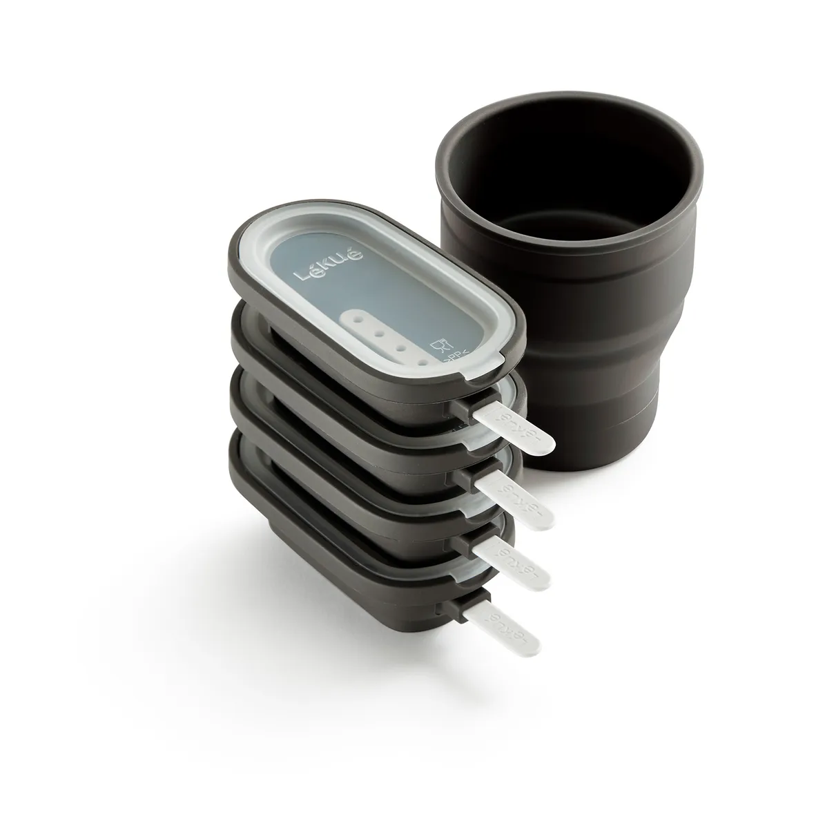 Lékué klassiske isforme 4-pak, Brun Lékué