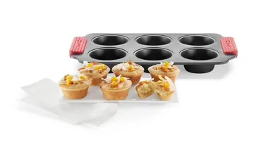 Lékué non stick muffinsform 6 stk - Rød - Lékué