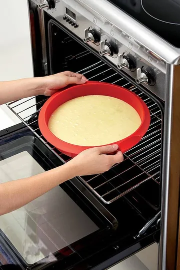 Lékué rund bageform silikone 24 cm - Rød - Lékué
