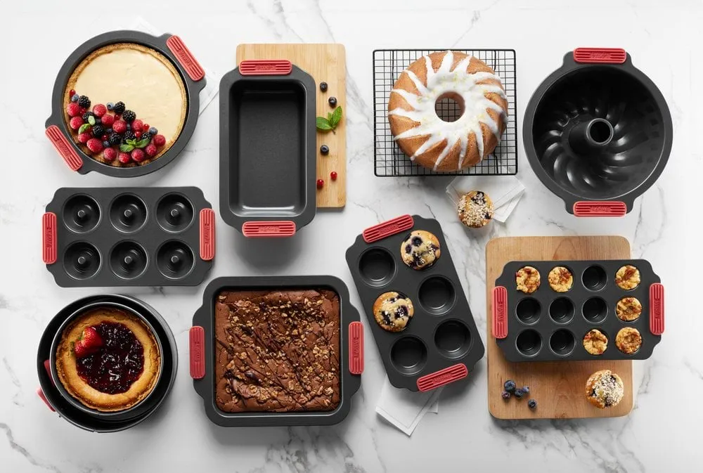 Lékué rund ovnfast fad non stick, Rød Lékué