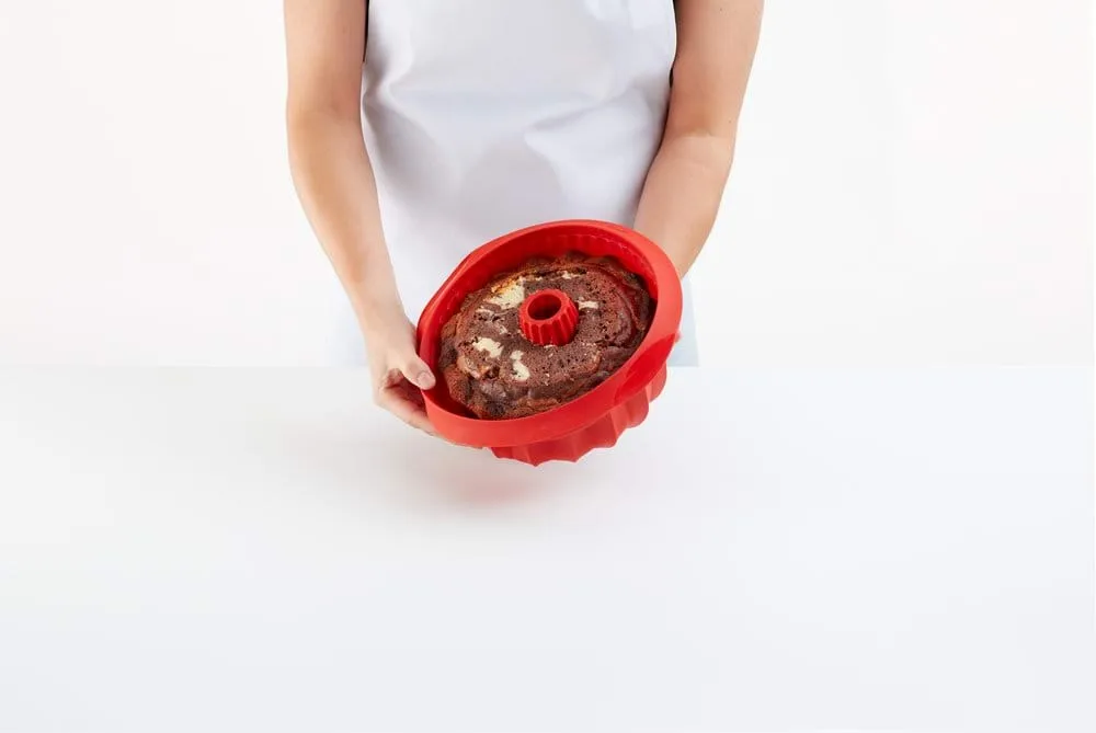 Lékué silikoneforme mini savarin 2-pak, Rød Lékué