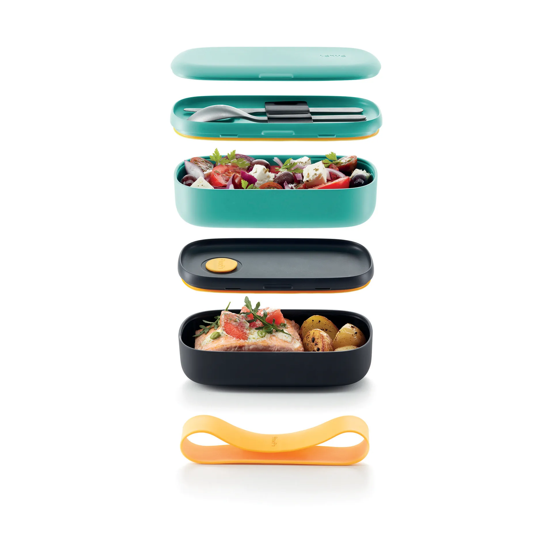 Lékué To Go madkasse 2 dele, Grøn Lékué