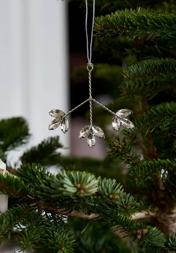 Ada ornament dekorationsophæng - Sølvfarvet, 5x4x10 cm - Lene Bjerre