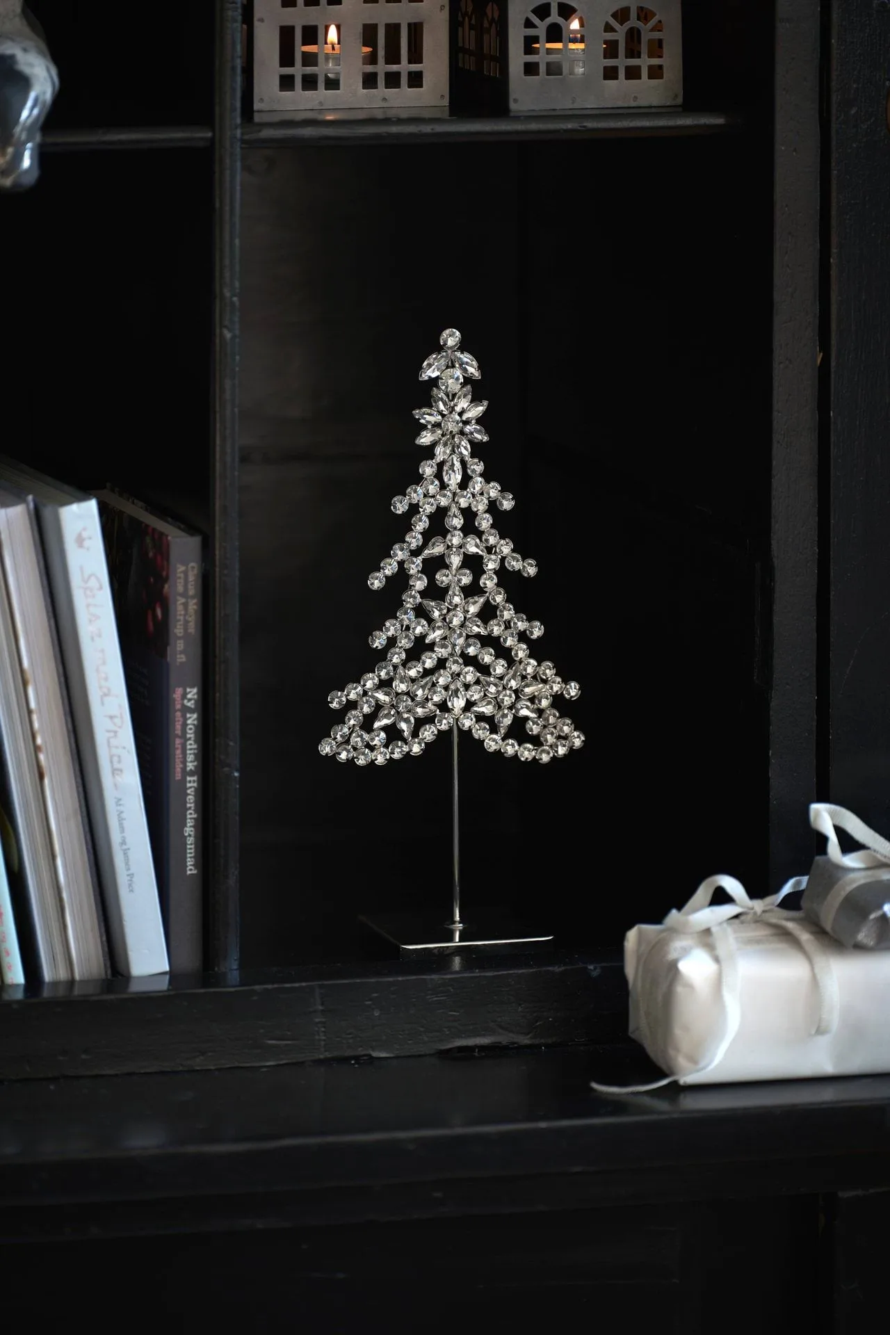 Ada tree dekorationsdetalje, Sølvfarvet, 14x8x32 cm Lene Bjerre