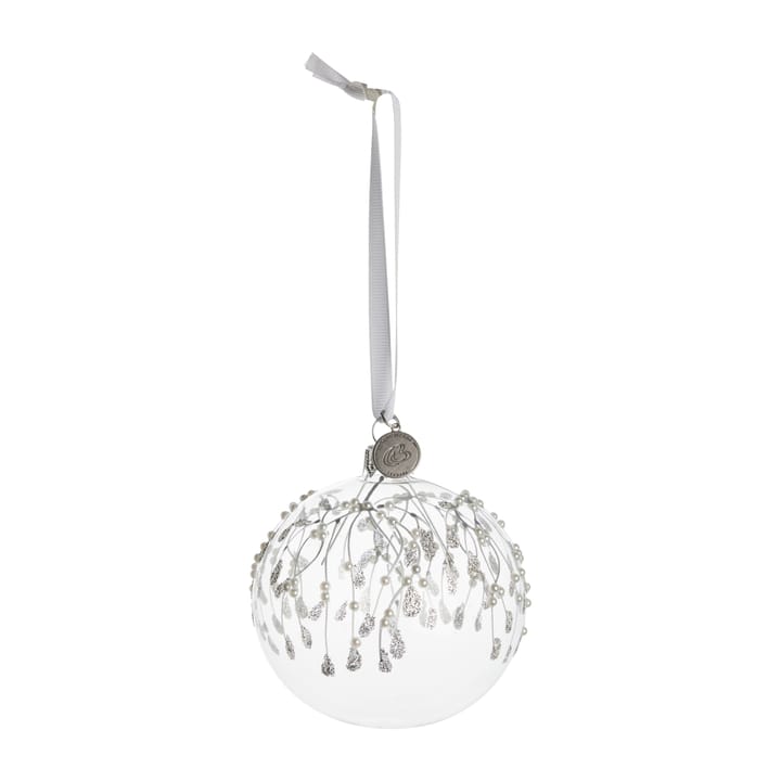 Cadelia julekugle mistelten Ø8 cm, Clear/Silver Lene Bjerre