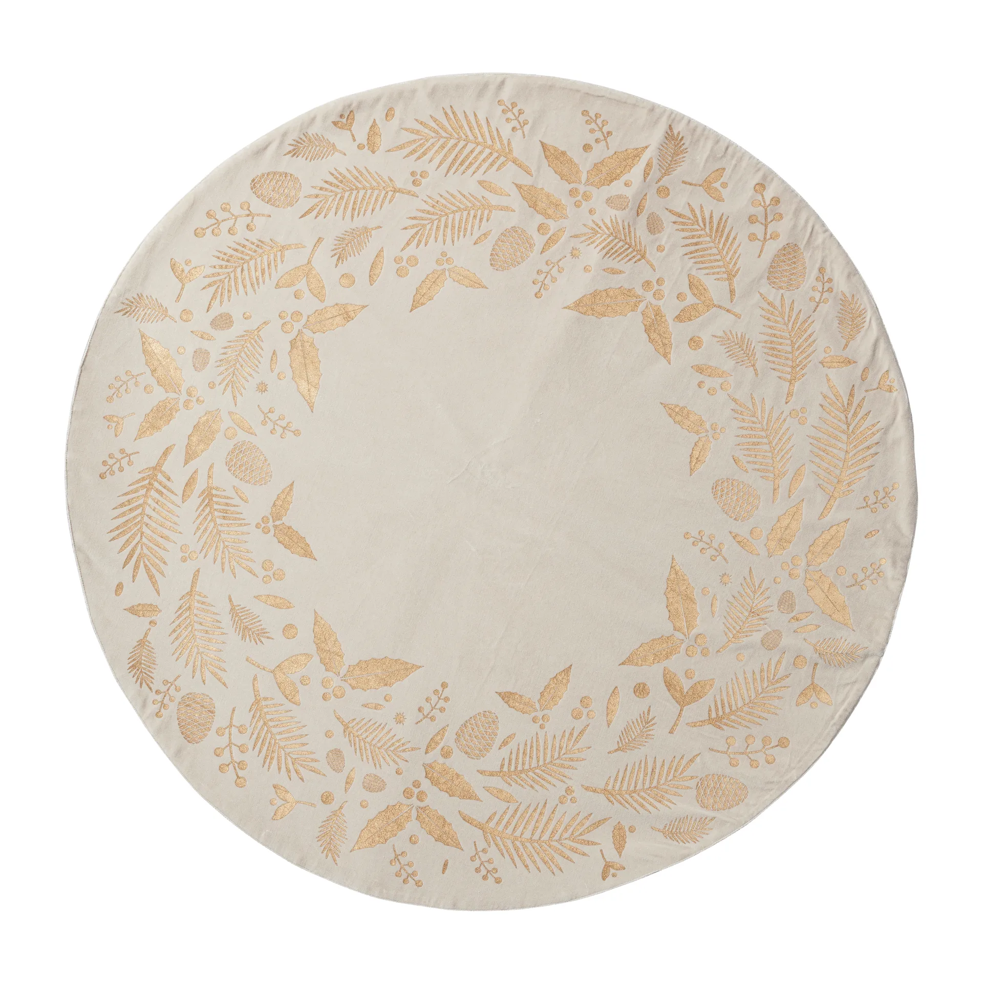 Cristie juletræstæppe Ø110 cm, Linen/Light gold Lene Bjerre