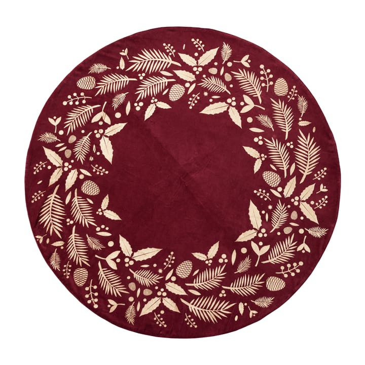 Cristie juletræstæppe Ø110 cm - Pomegranate/Light gold - Lene Bjerre