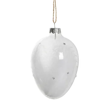 Estille påskeophæng 12 cm - Clear/White - Lene Bjerre