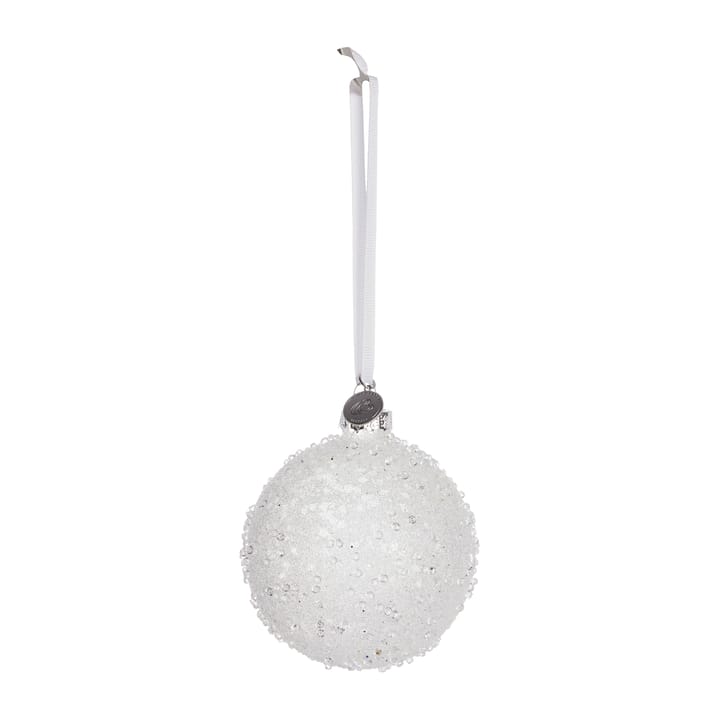 Faye julekugle Ø8 cm, White Lene Bjerre