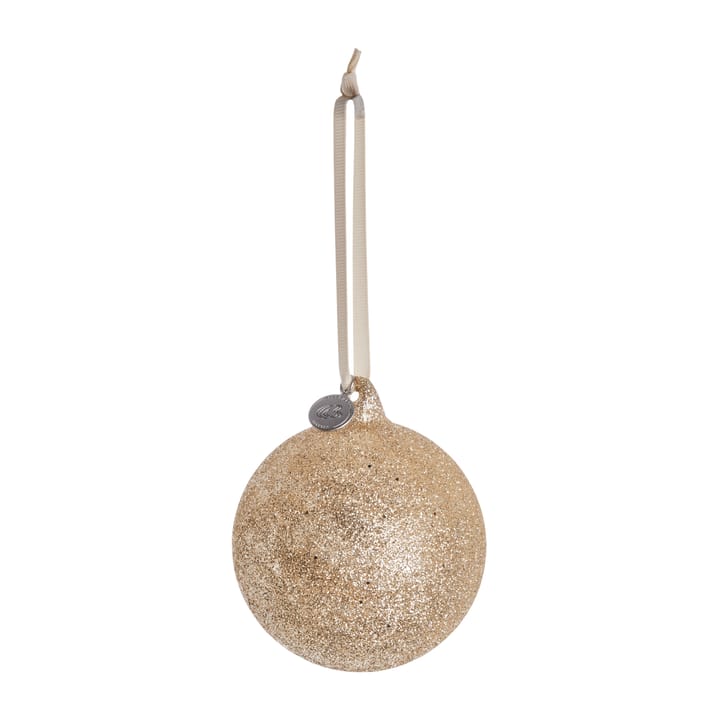 Glitteria julekugle Ø10 cm, Light gold Lene Bjerre