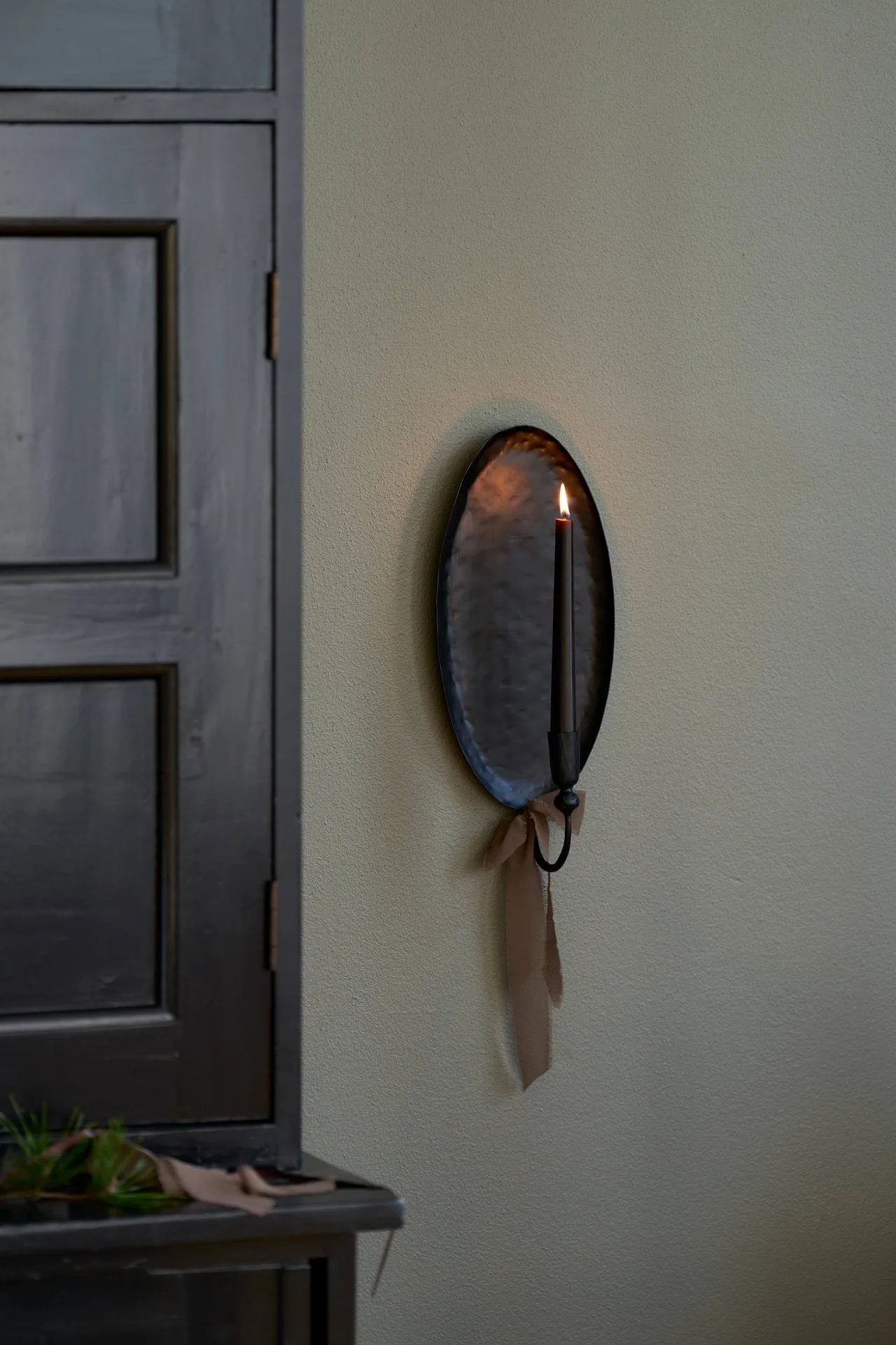 Inine væglysestage, Sort, 17x40 cm Lene Bjerre