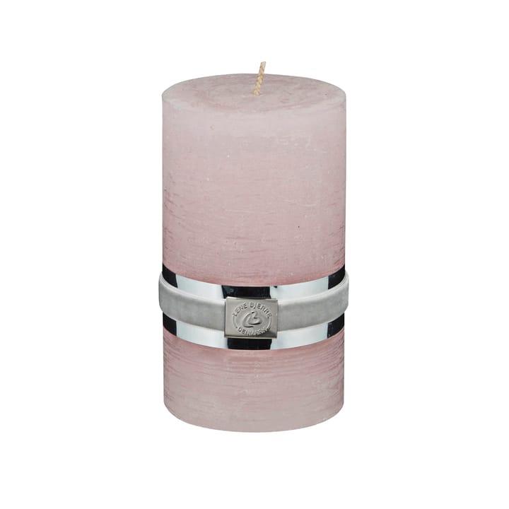 Lene Bjerre Rustic-stearinlys i pudderfarvet, Ø 7,5 cm - 12,5 cm - Lene Bjerre