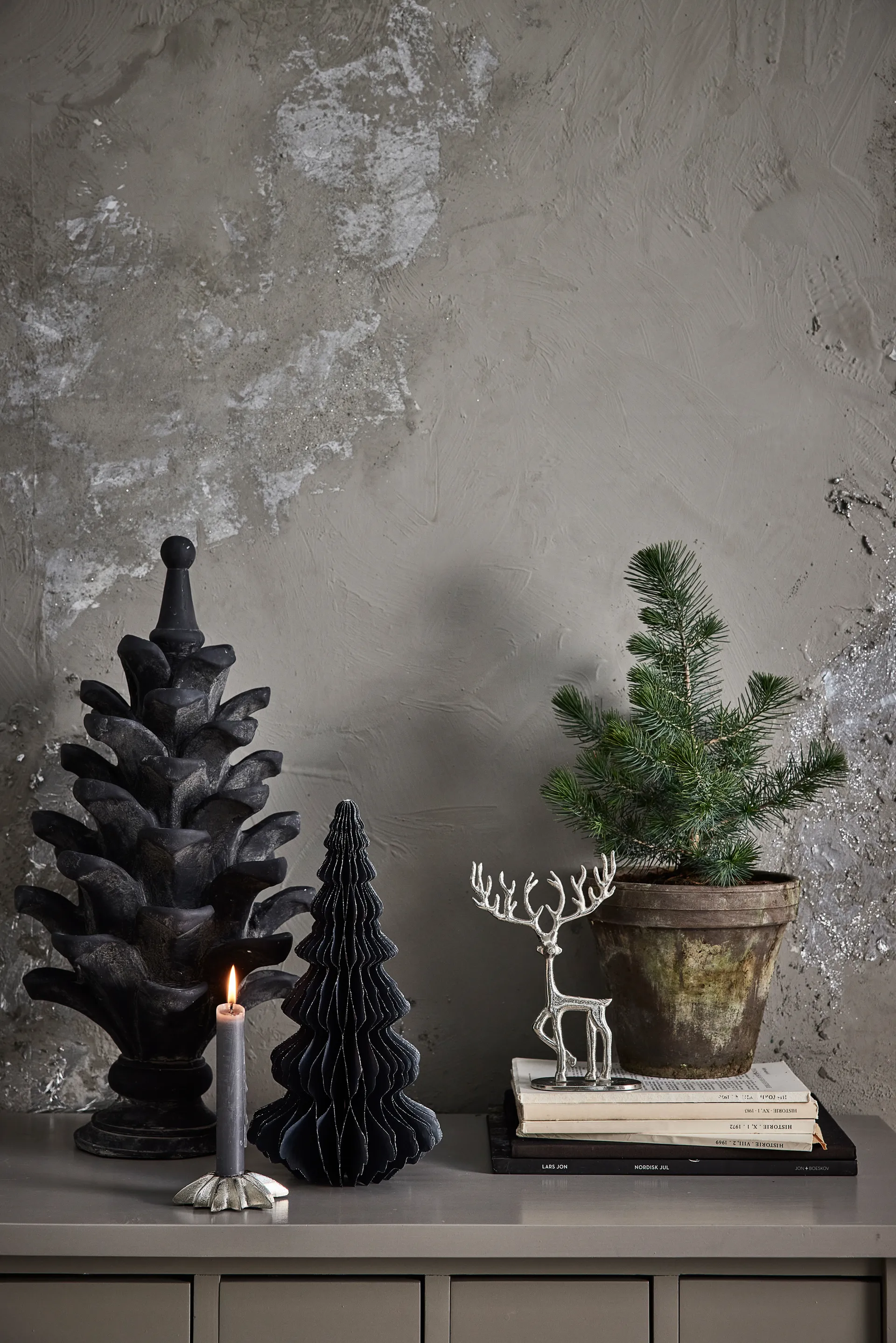 Marely hjort 19 cm, Silver Lene Bjerre