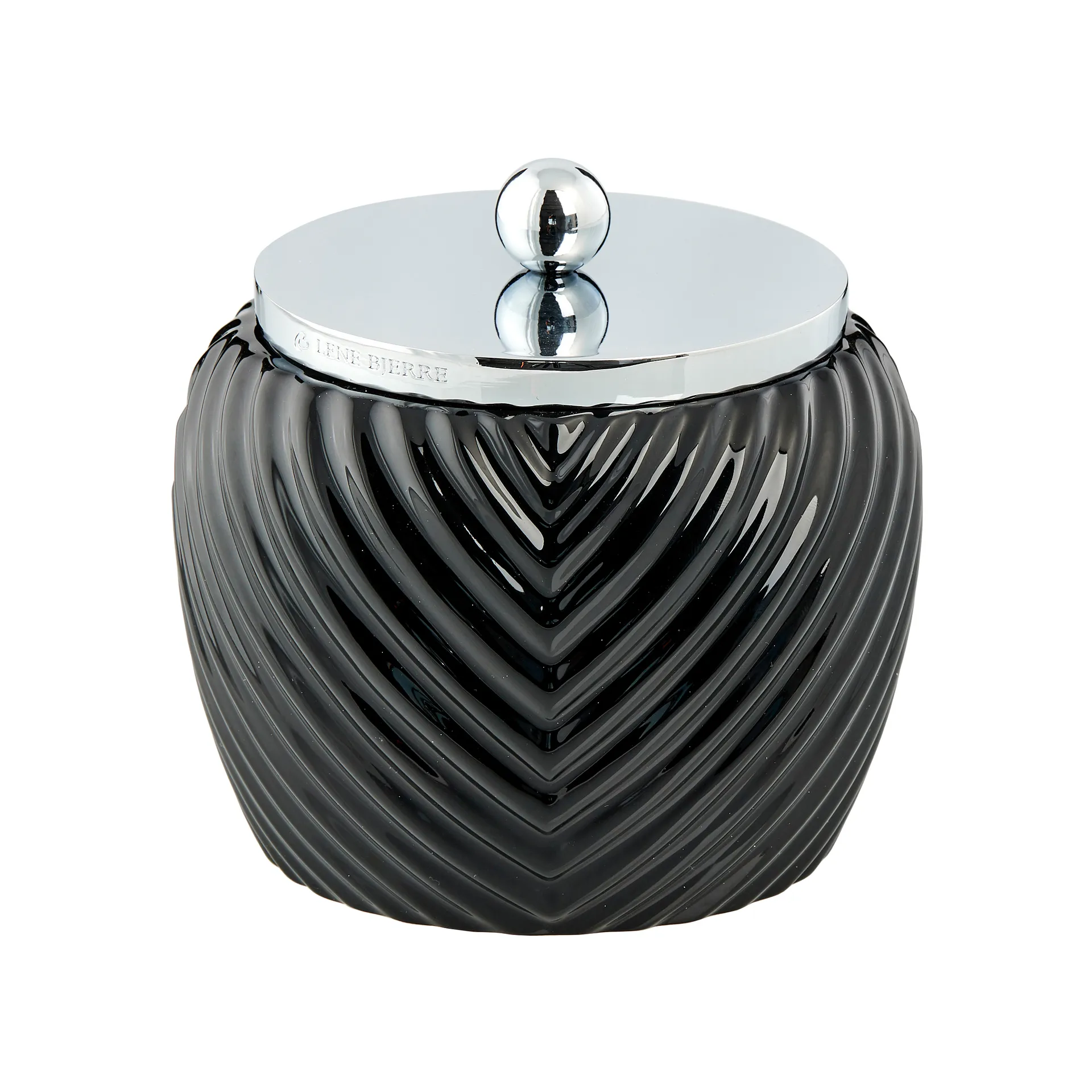 Milda krukke 12 cm, Black/Silver Lene Bjerre