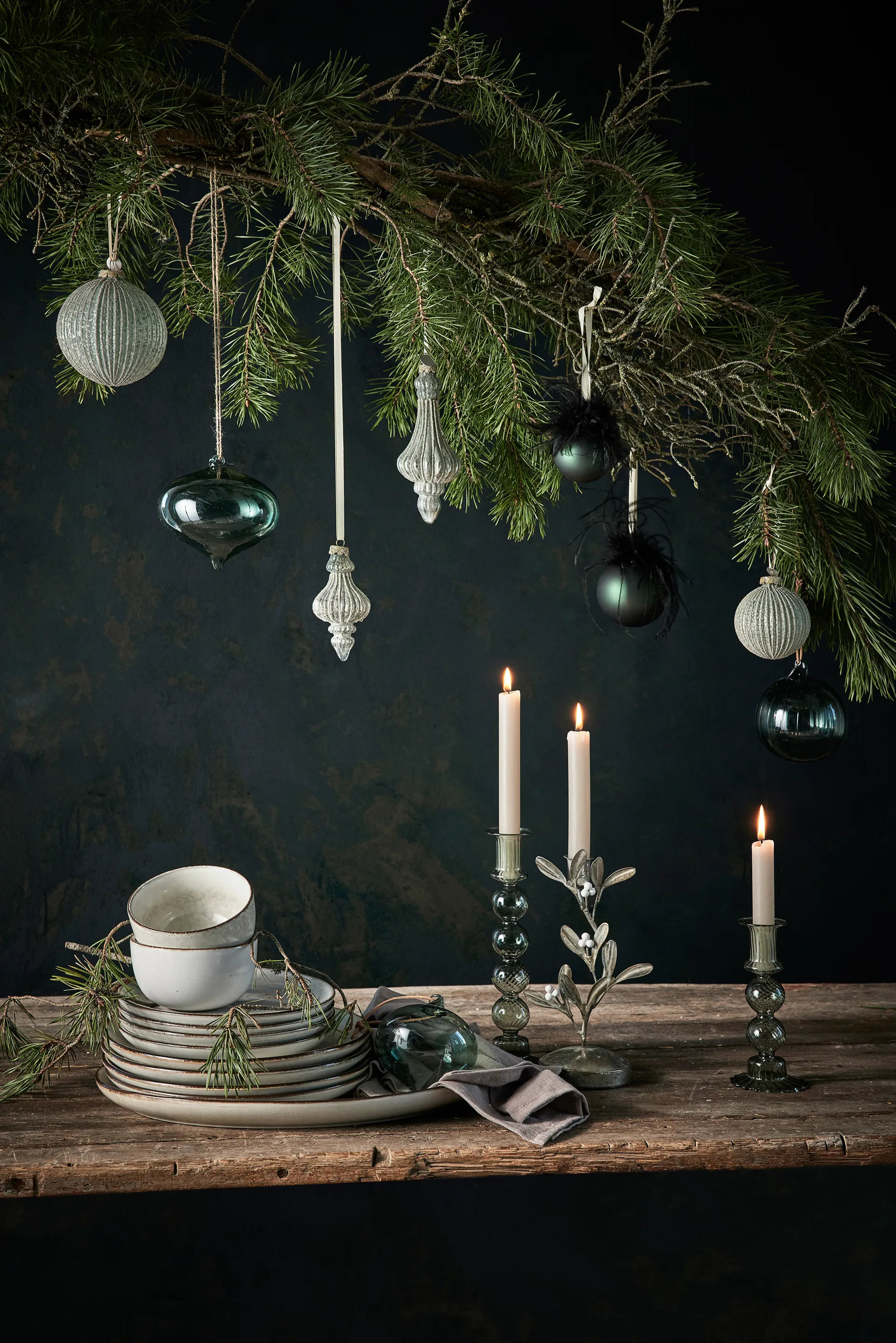 Missia lysestage 25 cm, Silver Lene Bjerre