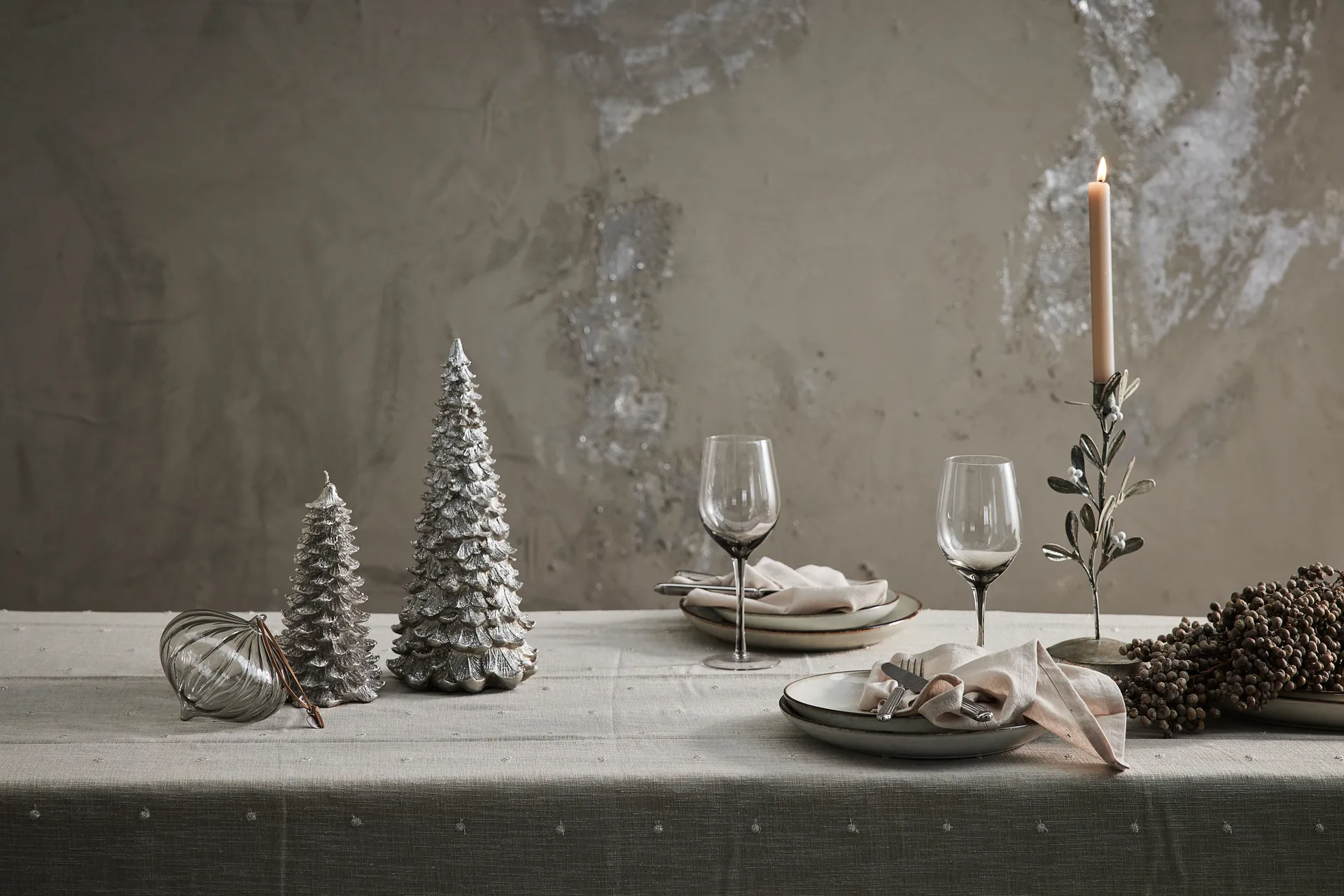 Missia lysestage 30 cm, Silver Lene Bjerre