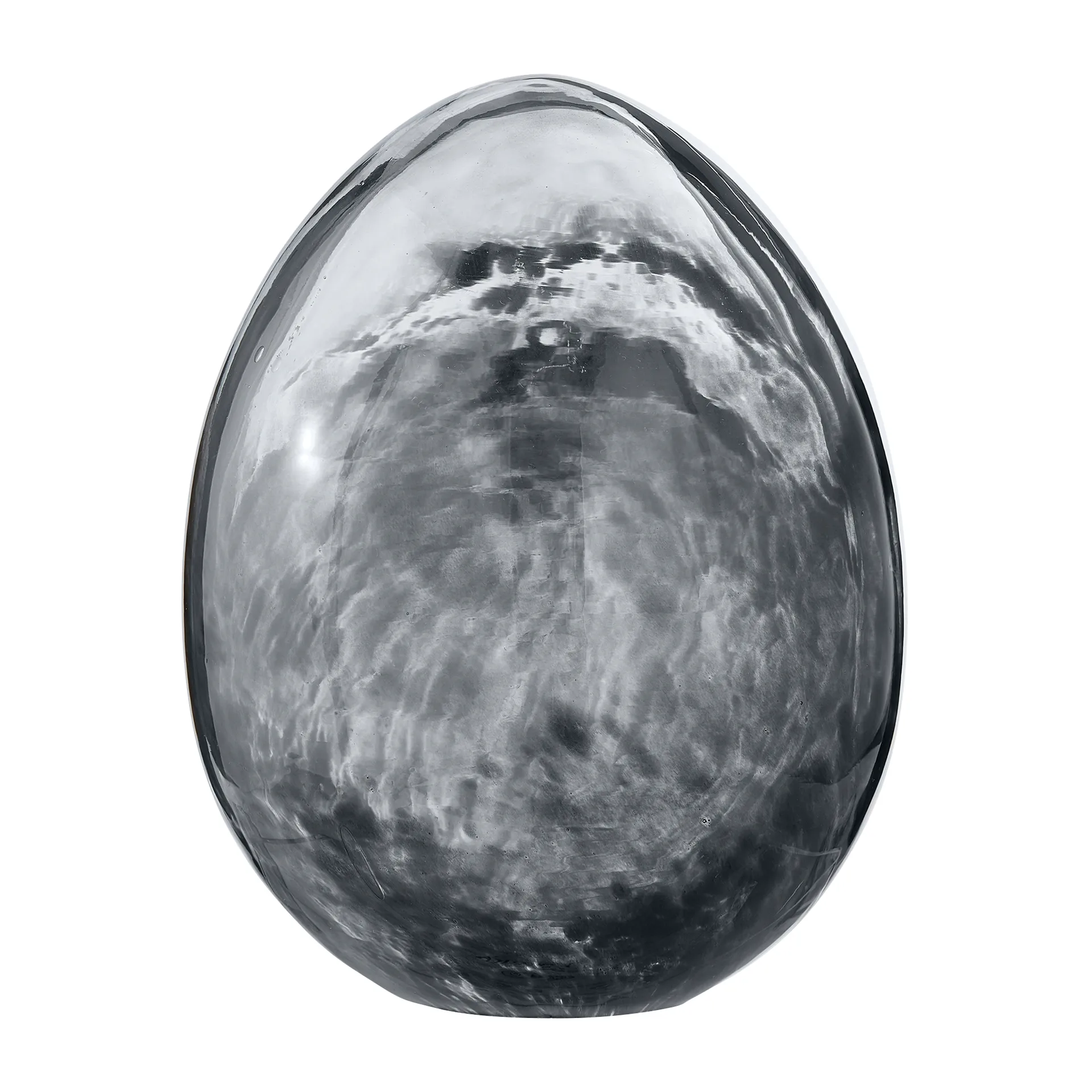 Murina pynteæg 15 cm, Clear/Black Lene Bjerre