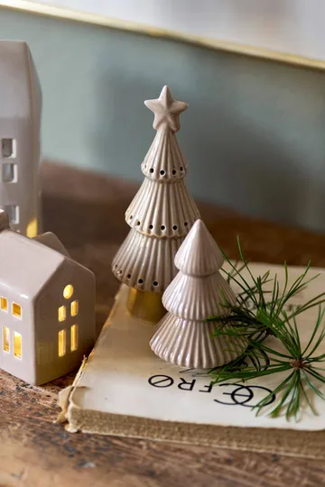 Mythel LED træ dekorationstilbehør - Beige, 7x7xH17,2 cm - Lene Bjerre