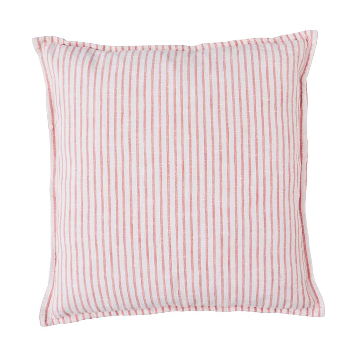 Olivia pude 60x60 cm - Off White-Dark Coral - Lene Bjerre