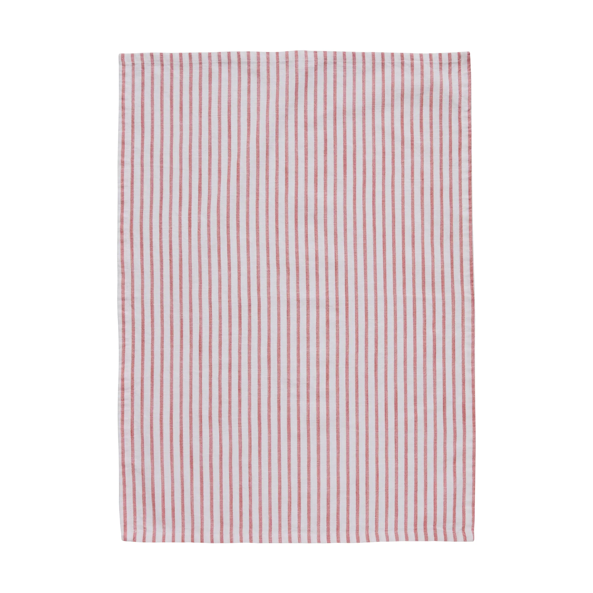 Olivia viskestykke smalle striber 50x70 cm, Off White-Dark Coral Lene Bjerre