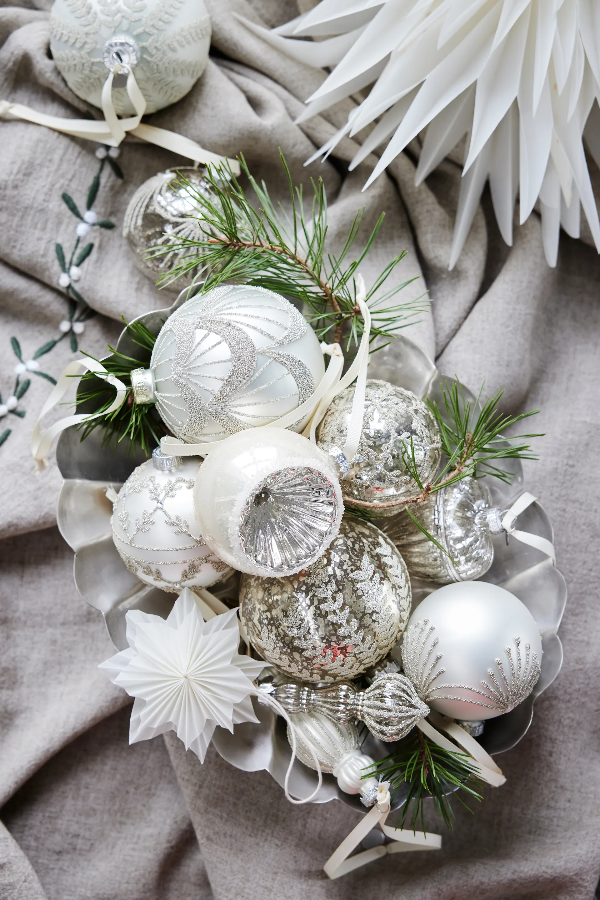 Palisa stjerne dekorationsophæng 10 cm, Off white Lene Bjerre