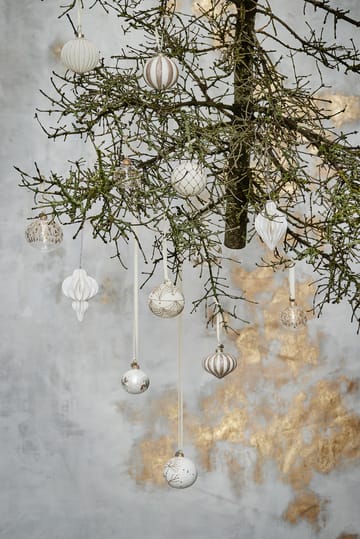 Sella julekugle Ø8 cm - Offwhite - Lene Bjerre