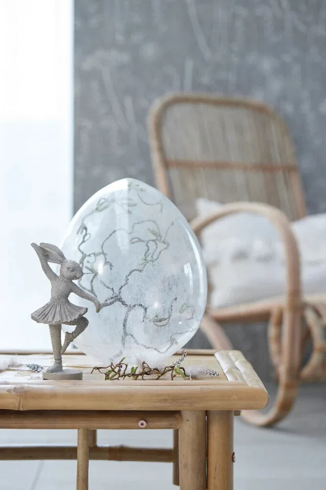 Semina figur dansende hare 20 cm, Grey Lene Bjerre