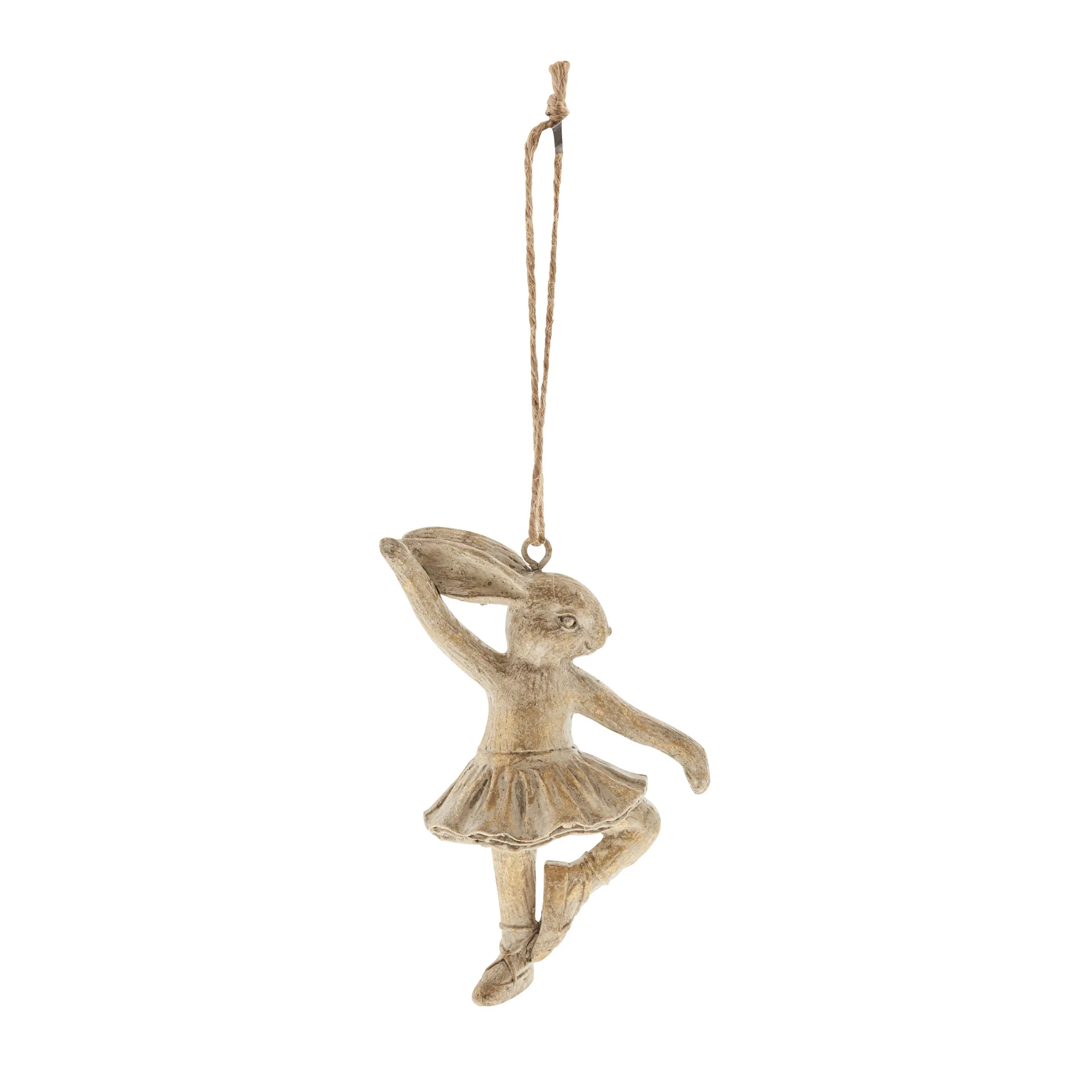 Semina påskeophæng dansende hare, Light gold Lene Bjerre