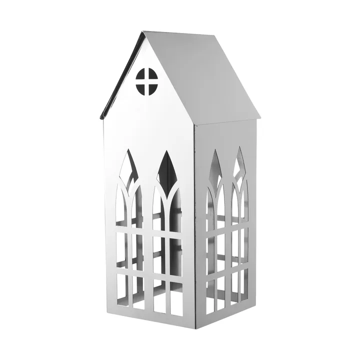 Sigrine house lyslygte - Sølvfarvet, 14x14xH33 cm - Lene Bjerre