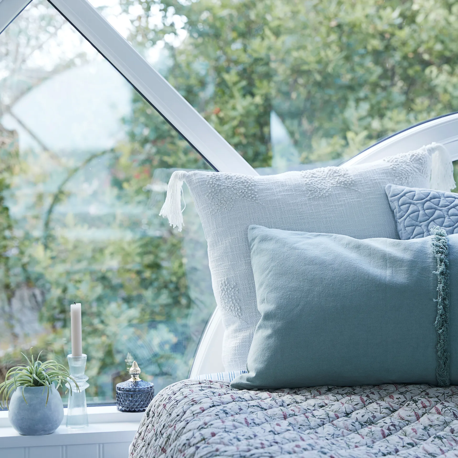 Sivia lysestage 15,5 cm, Iceberg green Lene Bjerre