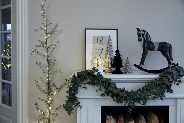 Snovia snekugle juletræ 15 cm, Hvid/Klar Lene Bjerre