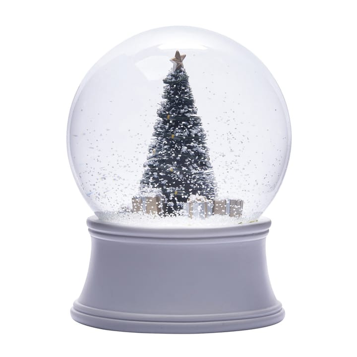 Snovia snekugle juletræ 15 cm, Hvid/Klar Lene Bjerre