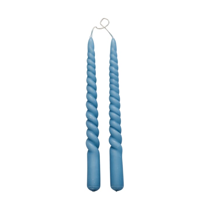 Twisted snoet lys tofarvet 25 cm 2-pak - F. Blue - Lene Bjerre