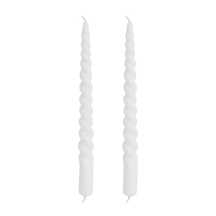 Twisted snoet lys tofarvet 25 cm 2-pak - White - Lene Bjerre