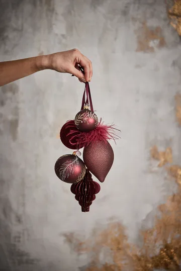 Velvitie julekugle Ø8 cm - Pomegranate - Lene Bjerre
