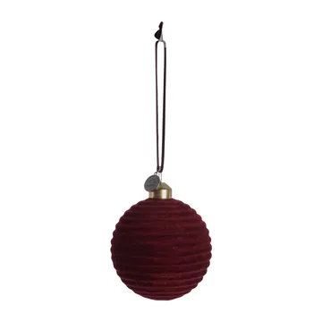 Velvitie julekugle riflet Ø8 cm - Pomegranate - Lene Bjerre
