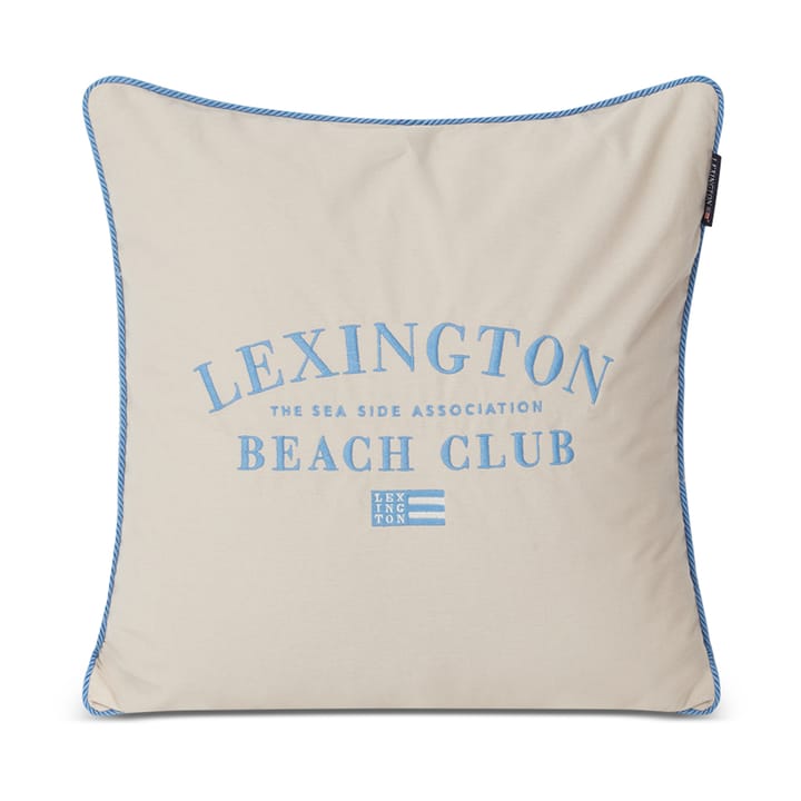 Beach Club Embroidered pudebetræk 50x50 cm - Beige/Blå - Lexington