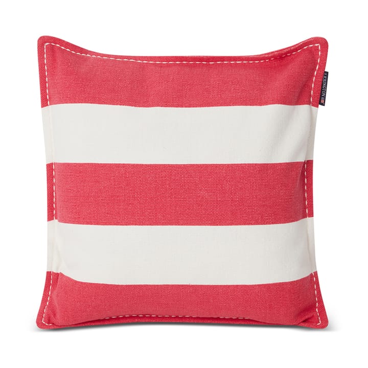 Block Stripe Printed pudebetræk 50x50 cm - Lyserød/Hvid - Lexington