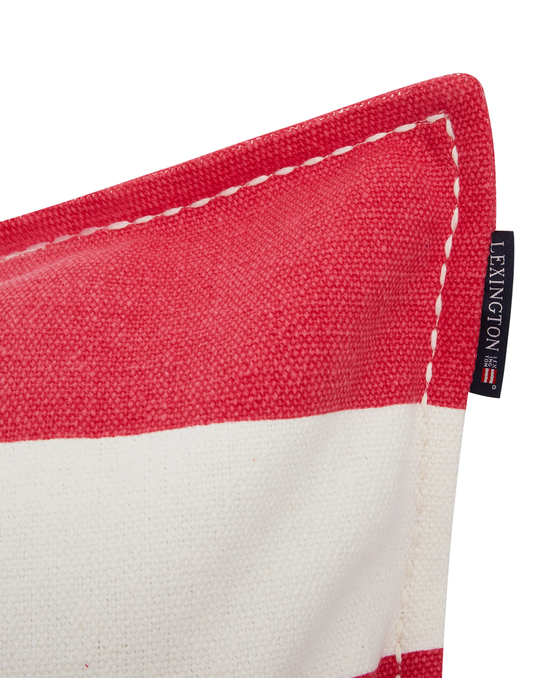 Block Stripe Printed pudebetræk 50x50 cm, Lyserød/Hvid Lexington