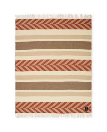 Block Striped Recycled Wool plaid 130x170 cm - Copper/Brown - Lexington